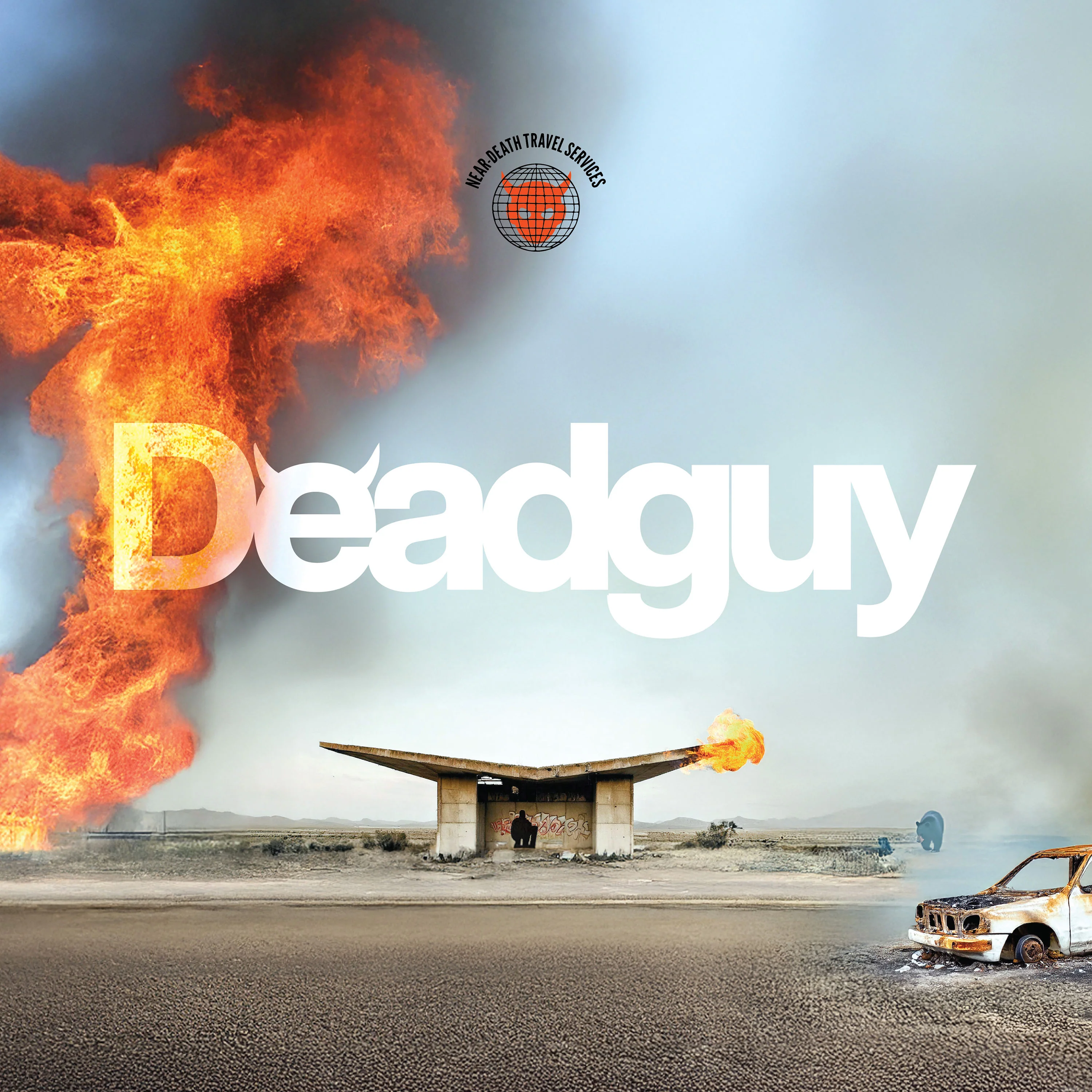 Deadguy "Near-Death Travel Services LP + Bumper Sticker and Buttons Pack" Bundle - Image 3