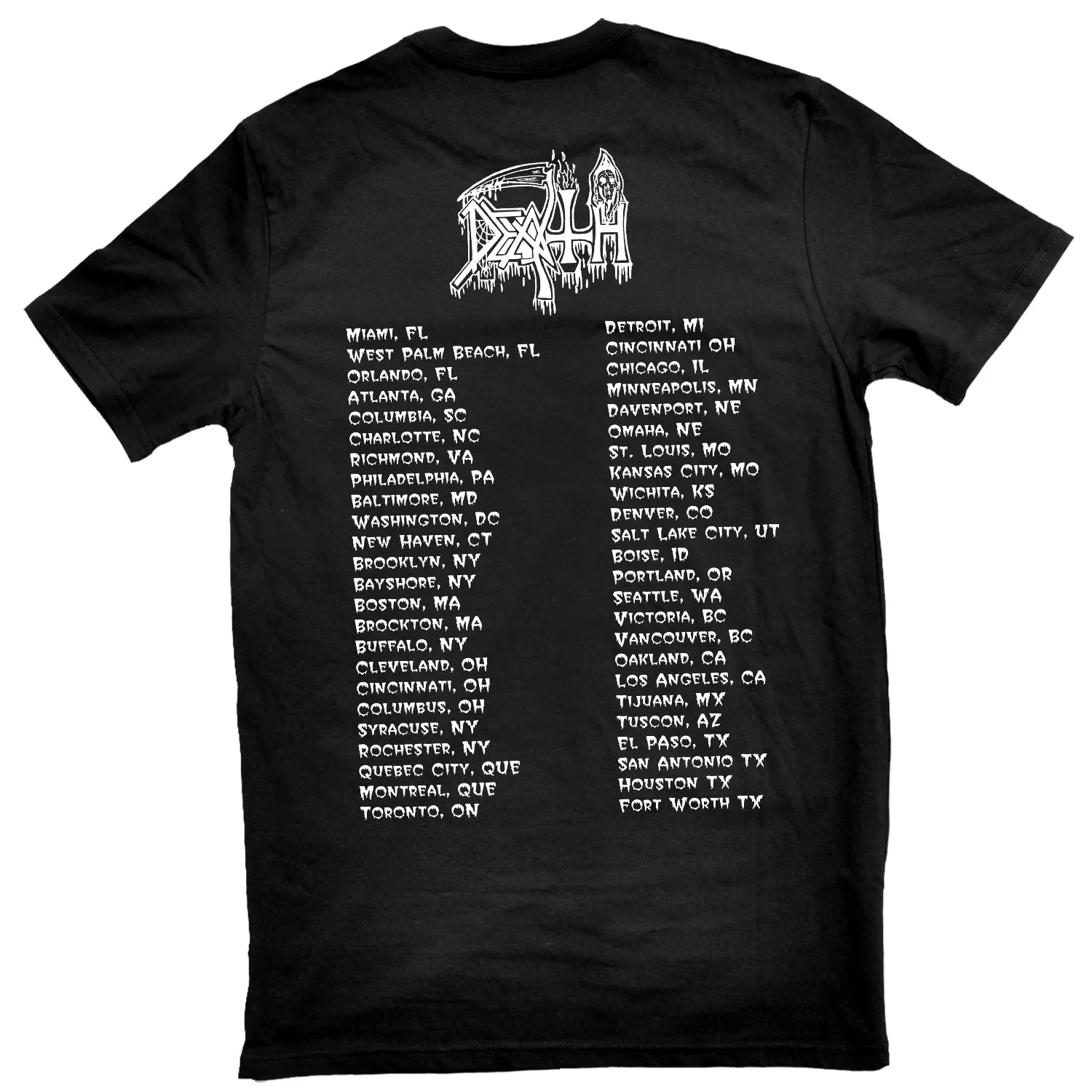 Death "Spiritual Healing North American Tour - 1990" T-Shirt - Image 3